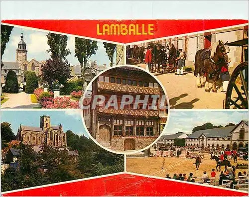 Cartes postales moderne Lamballe (Cotes du Nord) l'eglise St Jean l'eglise N D et la maison du bourreau
