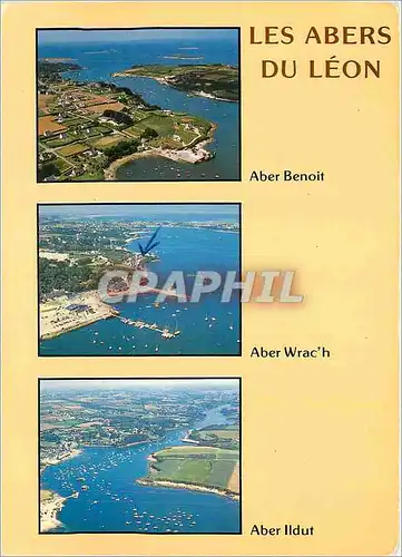 Moderne Karte Les Abers du Leon (Finistere) Les albers Aber Benoit
