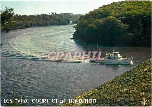 Cartes postales moderne La Bretagne en couleurs L'Odet les vire Court et la tradition Bateau