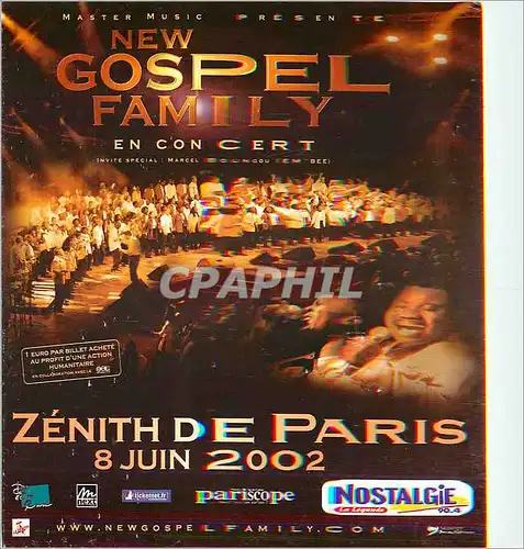 Cartes postales moderne Zenith de Paris 8 juin 2002 New Gospel Family