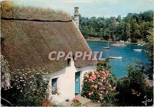 Cartes postales moderne La Bretagne en Couleurs Maison de pecheurs sur la riviere (Kerdruc) entre Pont Aven et Pont Mane