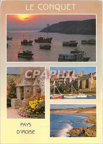 Cartes postales moderne Le Conquet (Finistere) Le port la presqu'ile de Kermorvan et les vieilles maisons