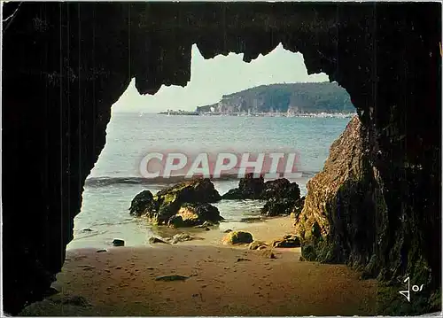 Cartes postales moderne La Bretagne en couleurs Crozon Morgat La Pointe du Gador vue des grottes