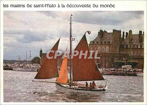 Moderne Karte Les marins de Saint Malo a la Decouverte du monde