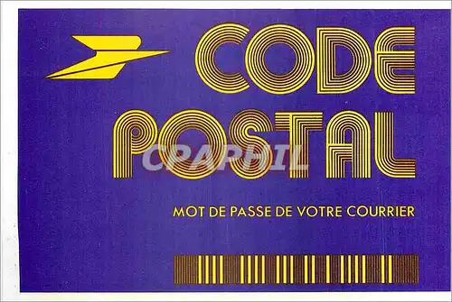 Cartes postales moderne Mot de Passe de votre Courrier Code Postal La Poste