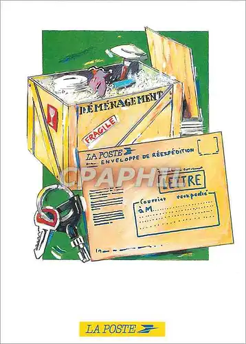Cartes postales moderne La Poste Demenagement