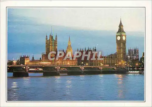 Cartes postales moderne England Londres le Pont de Westminster le Parlement et Big Ben