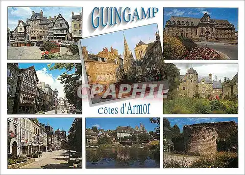 Cartes postales moderne Guingamp (Cotes d'Armor) Les vieilles maisons la fontaine de la Plomee