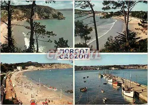 Cartes postales moderne Crozon Morgat (Finistere) La grande plage la plage du Porzic et le Port de Peche