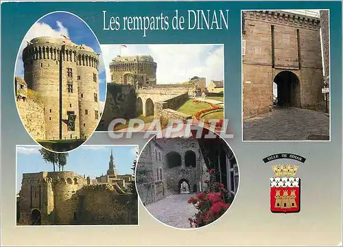 Cartes postales moderne La Bretagne en Couelurs les remparts de Dinan (Cotes d'Armor) le chateau la porte Saint Louis