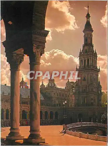 Cartes postales moderne Sevilla Place de Espana vue partielle