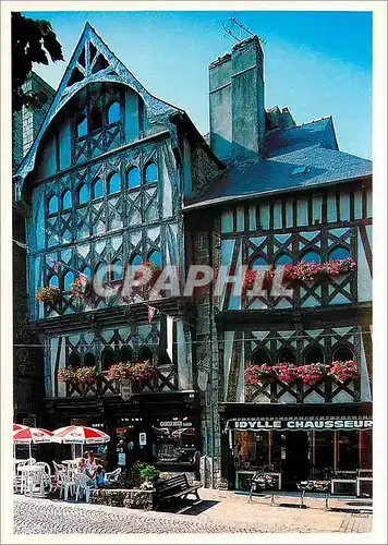 Moderne Karte Guingamp (Cotes d'Armor) Ses vieille maisons colombages