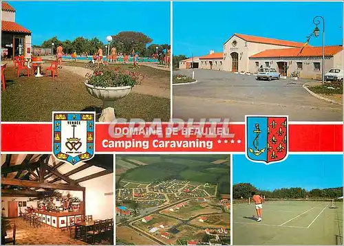 Moderne Karte Domaine de beaulieu Camping Caravaning Bar Creperie Salle de danse Tennis Piscine Jeux