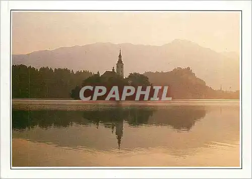 Cartes postales moderne Yugoslavie Bled L'eglise de Sainte Marie du Lac