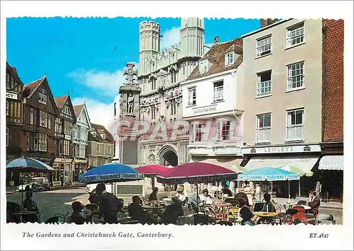 Cartes postales moderne Canterbury The Gardens and Christchuech Gate