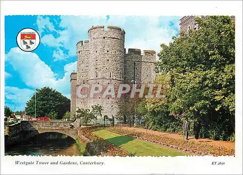 Moderne Karte Canterbury Westgate Tower and Gardens
