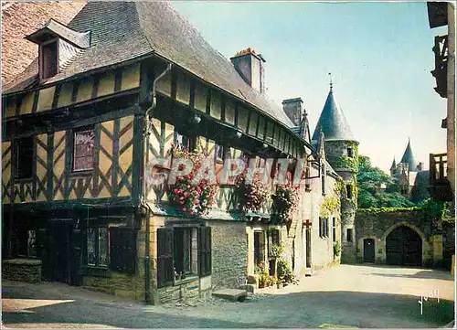 Moderne Karte La Bretagne Josselin (Morbihan) Vieilles maisons du XVe s a l'angle des rues des Trente et du ch