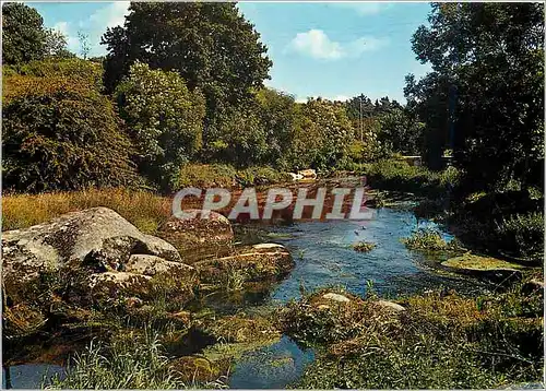 Moderne Karte Abbaye de Langonnet (Morbihan) Vallee de l'Ete au Moulin du Pont