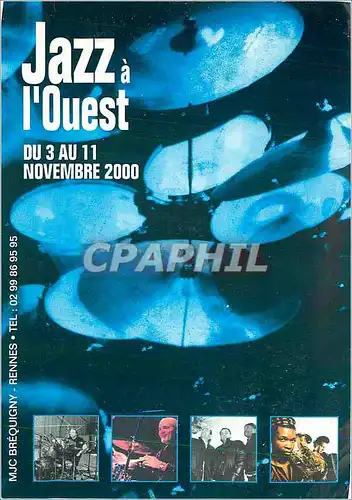 Cartes postales moderne Jazz l'Ouest du 3 au 11 Novembre 2000 Rennes