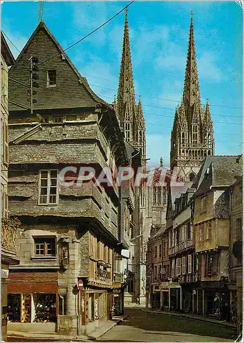 Cartes postales moderne Quimper (Kemper nom breton) Les vieilles Maisons de la rue Kereon