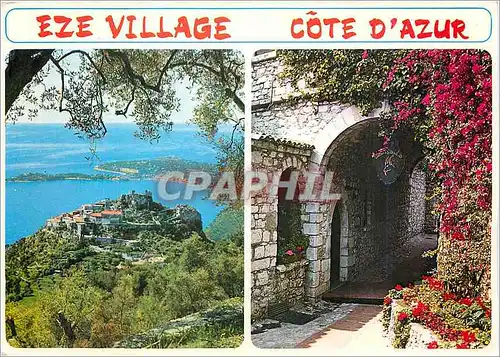 Cartes postales moderne Eze Cote d'Azur Frenche Riviera Vue generale et Vieille ru pittoresque