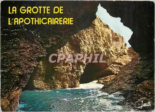 Moderne Karte Belle Ile en met la bien nommee la grotte de l'Apothicairerie