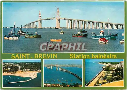 Moderne Karte St Brevin (L A) Situee sur l'estuaire de la Loire ou recemment ea ete construit un majestueux po