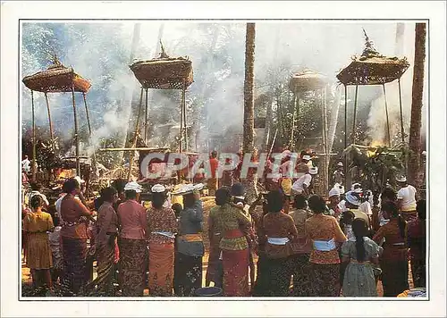 Cartes postales moderne Indonesie Bali une cremation