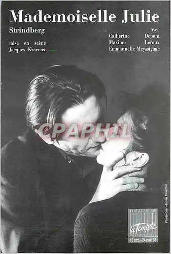 Cartes postales moderne Mademoiselle Julie Strindberg Jacques Kraemer