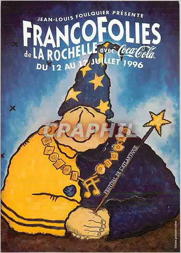 Cartes postales moderne Francofolies de la Rochelle avec Cocacola du 12 au 17 juillet 1996 Coca Cola Coca-Cola