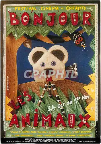 Cartes postales moderne Bonjour les Animaux Festival Cinema Enfants
