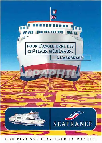 Cartes postales moderne Pour l'Angleterre des chateaux Medievaux a l'Abordage Seafrance