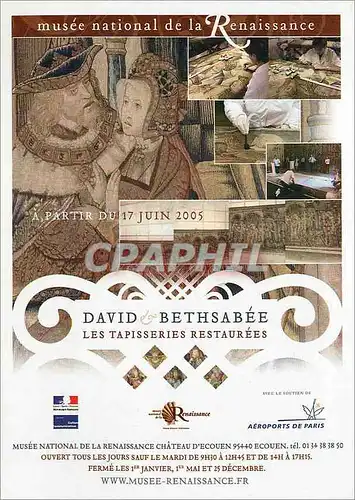 Moderne Karte David Bethsabee Les tapisseries Restaurees Ecouen