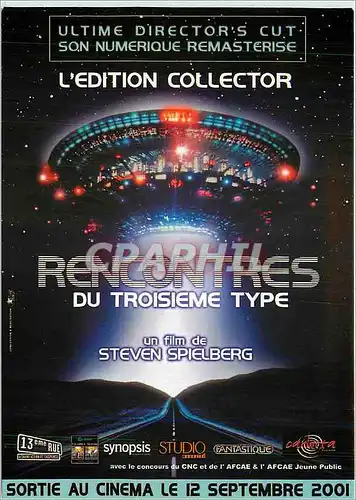 Moderne Karte Sortie le 12 septembre 2001 en eclusivite a paris au Gaumont Kinopanorama Steven Spielberg