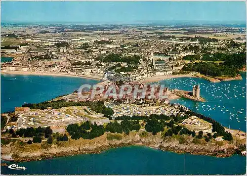 Cartes postales moderne St Malo (I et V) Vue generale aerienne de St Servan La Pointe d'Aleth la tour Solidor