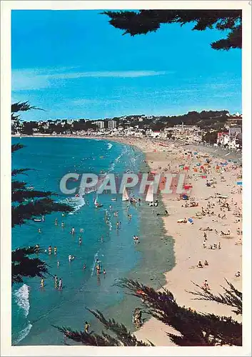 Moderne Karte Bretagne le Val Andre La Plage vue des Murs Blancs