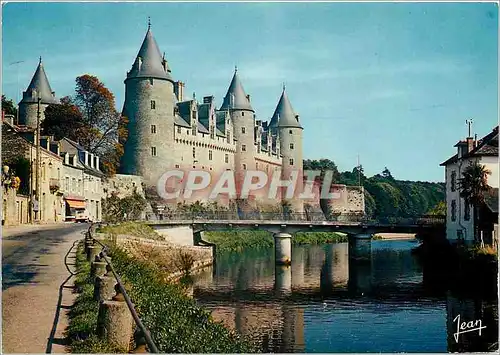 Cartes postales moderne La Bretagne Josselin La riviere de l'Oust et le chateau (XIe s)