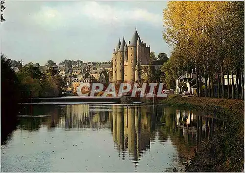 Moderne Karte Les Chateaux en Bretagne un des plus beaux Josselin Forteresse du Moyen Age sur les bords de l'O