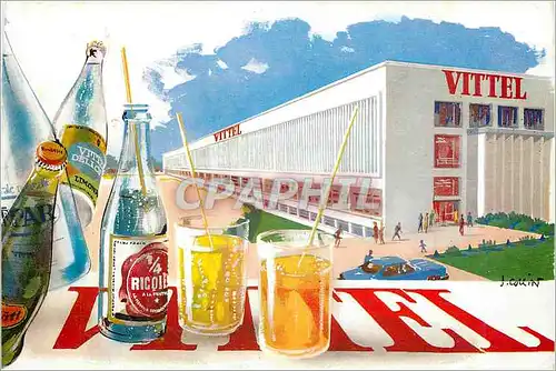 Moderne Karte Vittel (Vosges) L'embouteillage de Vittel le plus important d'Europe