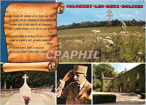 Cartes postales moderne Colombey les deux Eglises (Haute Marne) Le memorial du general de Gaulle
