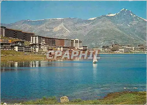 Moderne Karte Tignes le Lac 2100 m (Savoie) Le lac et la Grande Sassiere