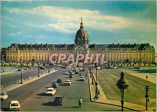 Moderne Karte Paris Les Invalides Facade Nord