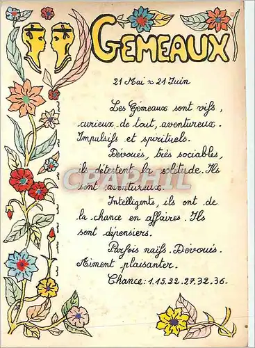 Cartes postales moderne Gemeaux