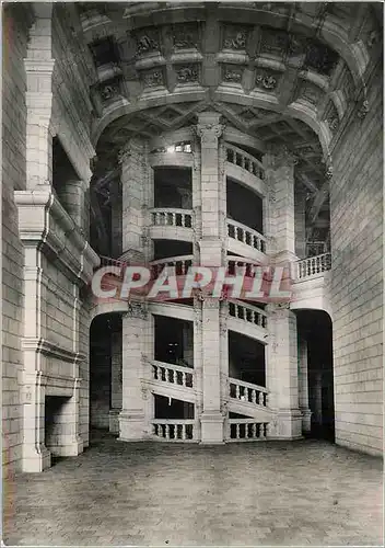 Cartes postales moderne Chambord Le ch�teau Le grand escalier a double revolution