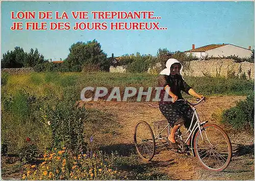 Cartes postales moderne Costumes Charentais Velo Cycle