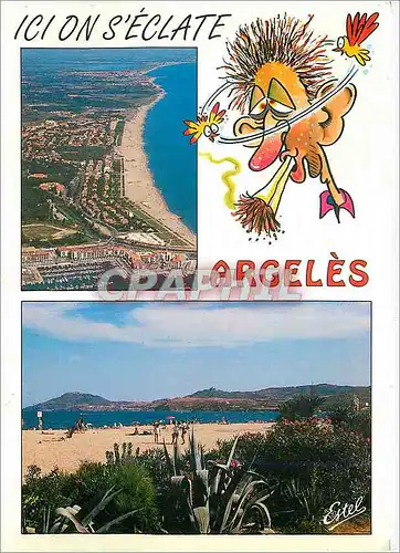 Cartes postales moderne La Cote Vermeille Argeles Plage (Pyr Or)