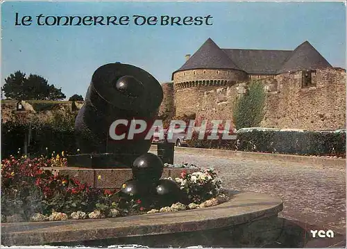 Moderne Karte En Bretagne Brest Autrefois lors de l'evasion de prisonniers enfermes dans le chateau afin dedon