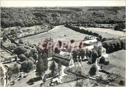 Moderne Karte Bec Hellouin (Eure) Vue generale de l'Abbaye