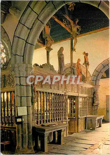 Cartes postales moderne La Bretagne en couleurs Saint Herbot (Finistere) Chancel du XVIe s et les tables d'Offrande