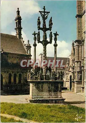 Cartes postales moderne La Bretagne en couleurs Saint Thegonnec (Nord Finistere) le calvaire et l'Ossuaire